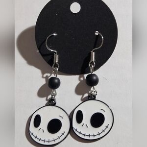 Nightmare Before Christmas Jack Skellington Dangle Earrings